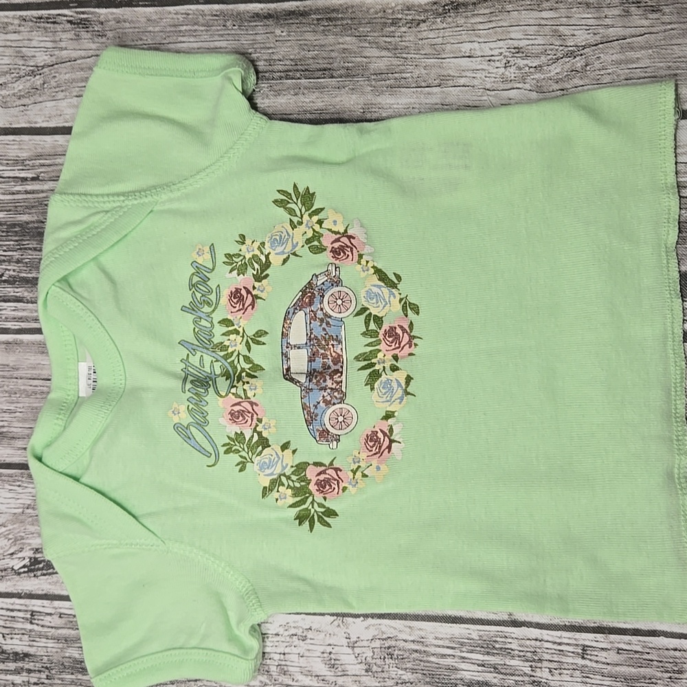 Barrett Jackson Lil bug green floral shirt